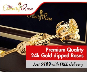 24K gold dipped rose